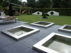 RVS design tuin: Vijverbakken op maat