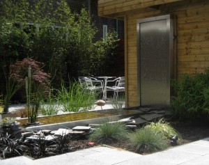 RVS tuin: Waterwand en watertafel