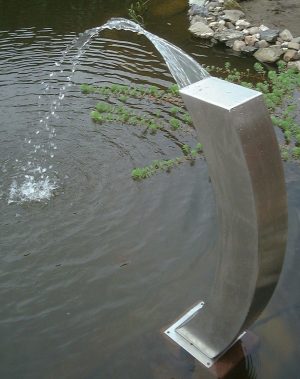 RVS fontein Buiging