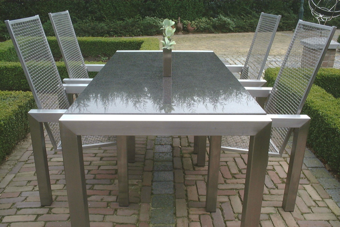 Tafel Style 200 x cm met granieten blad Gardinox